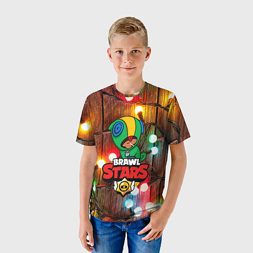 Детская футболка BRAWL STARS НОВОГОДНИЙ / 3D-принт – фото 3