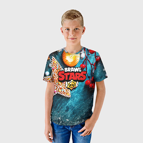 Детская футболка Brawl Stars новогодний / 3D-принт – фото 3