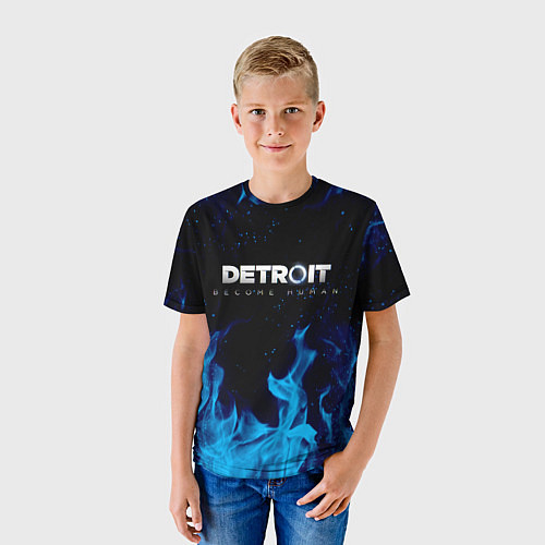 Детская футболка DETROIT BECOME HUMAN / 3D-принт – фото 3