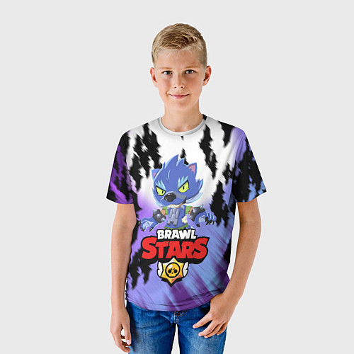 Детская футболка BRAWL STARS ОБОРОТЕНЬ LEON / 3D-принт – фото 3