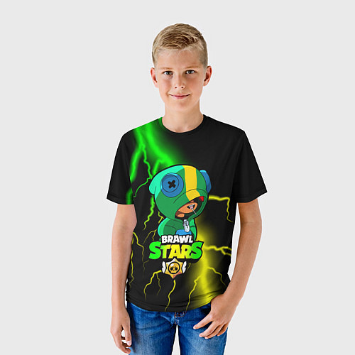 Детская футболка Brawl Stars LEON / 3D-принт – фото 3