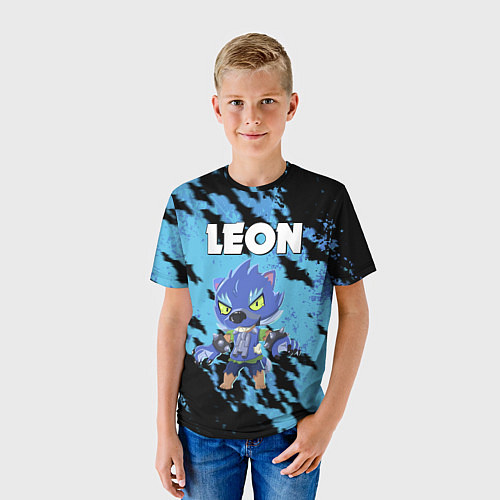 Детская футболка BRAWL STARS ОБОРОТЕНЬ LEON / 3D-принт – фото 3