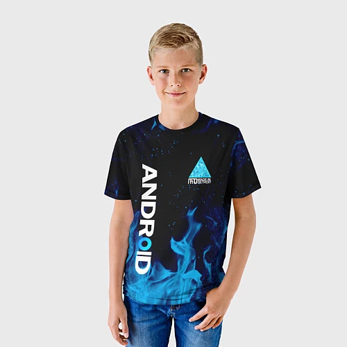 Детская футболка DETROIT BECOME HUMAN / 3D-принт – фото 3