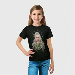 Футболка детская Billie Eilish Black Art, цвет: 3D-принт — фото 2