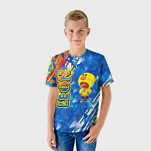 Детская футболка Brawl Stars leon sally / 3D-принт – фото 3