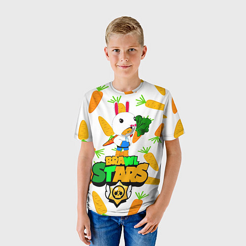 Детская футболка BRAWL STARS х LEON RABBIT / 3D-принт – фото 3