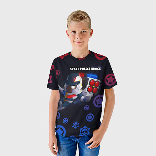 Детская футболка Space police brock / 3D-принт – фото 3