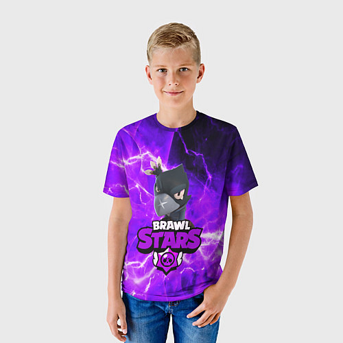 Детская футболка BRAWL STARS CROW / 3D-принт – фото 3