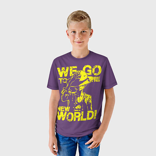 Детская футболка One Piece We Go World / 3D-принт – фото 3