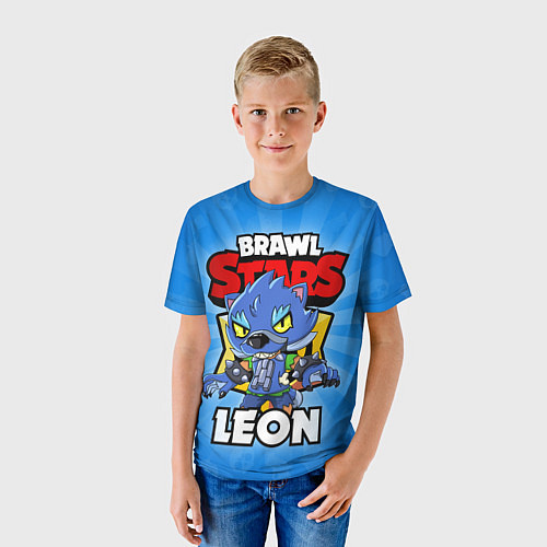 Детская футболка BRAWL STARS WEREWOLF LEON / 3D-принт – фото 3
