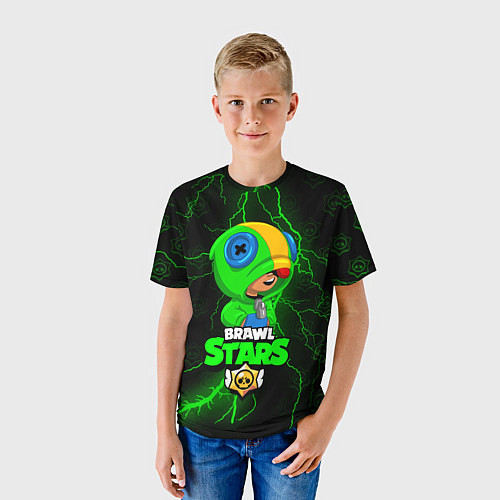 Детская футболка BRAWL STARS LEON / 3D-принт – фото 3