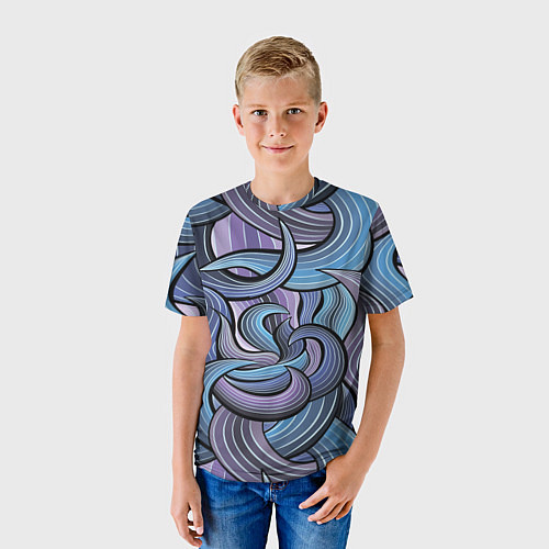 Детская футболка Абстрактные краски / 3D-принт – фото 3