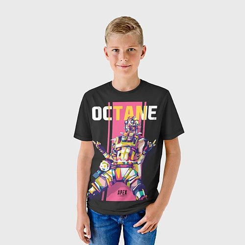 Детская футболка Apex Legends Octane / 3D-принт – фото 3