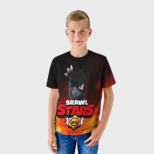 Детская футболка Brawl Stars - Crow / 3D-принт – фото 3