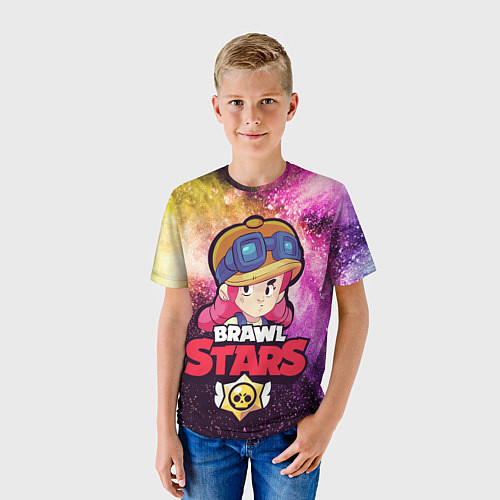 Детская футболка Brawl Stars - Jessie / 3D-принт – фото 3