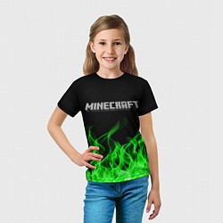 Футболка детская MINECRAFT FIRE, цвет: 3D-принт — фото 2