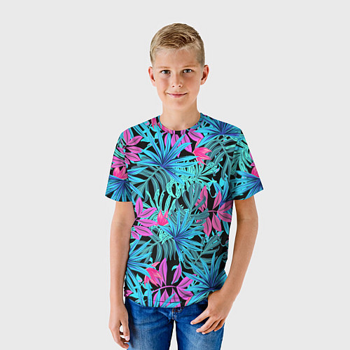 Детская футболка Яркие цветы / 3D-принт – фото 3