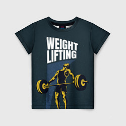 Футболка детская Wheight lifting, цвет: 3D-принт