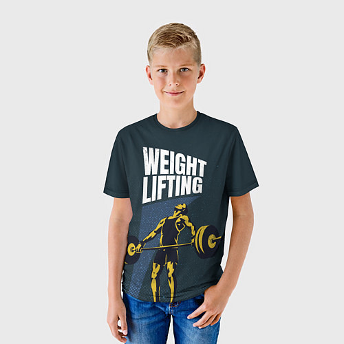 Детская футболка Wheight lifting / 3D-принт – фото 3