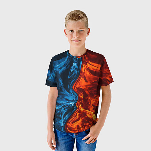 Детская футболка Огонь и вода / 3D-принт – фото 3