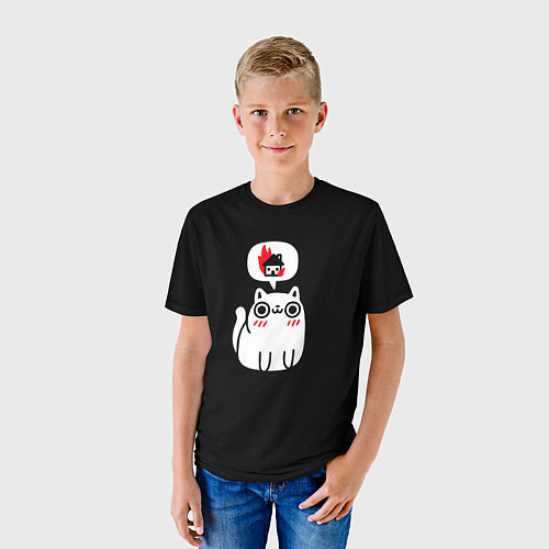 Детская футболка Meme cat / 3D-принт – фото 3