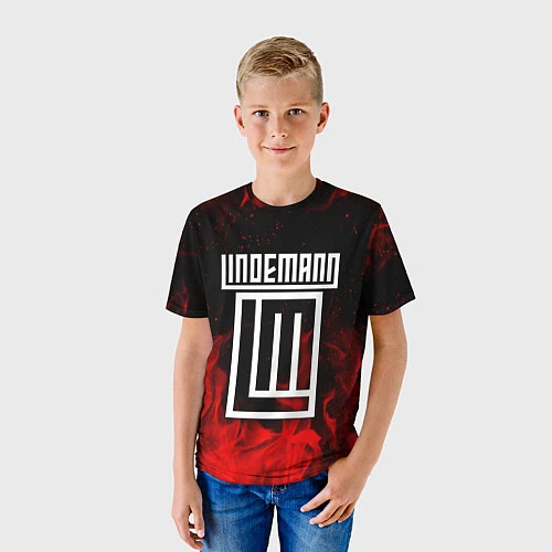 Детская футболка LINDEMANN FIRE / 3D-принт – фото 3