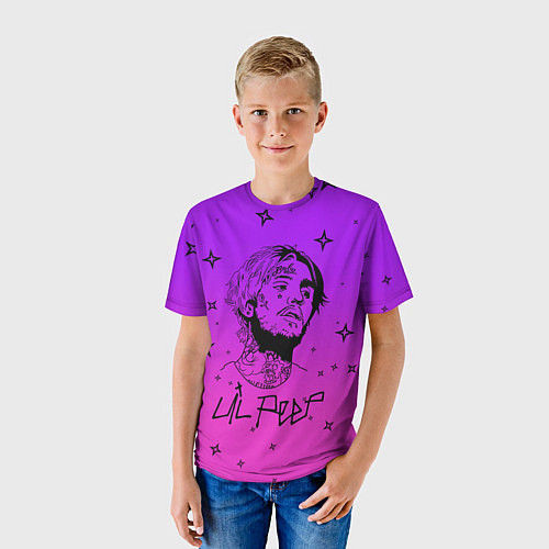 Детская футболка LIL PEEP / 3D-принт – фото 3