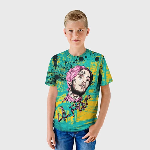 Детская футболка Lil Peep / 3D-принт – фото 3