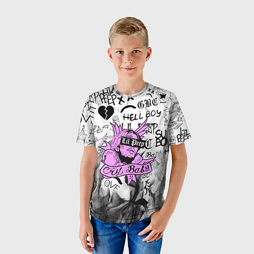 Детская футболка LIL PEEP / 3D-принт – фото 3