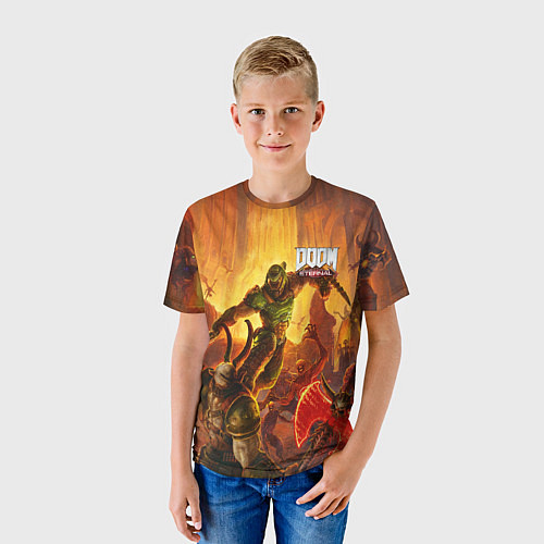 Детская футболка DOOM / 3D-принт – фото 3