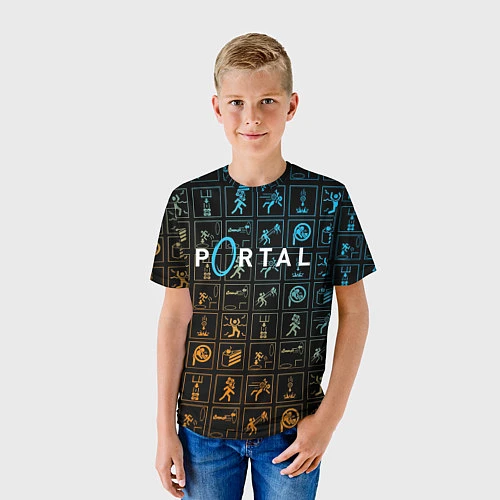 Детская футболка PORTAL / 3D-принт – фото 3