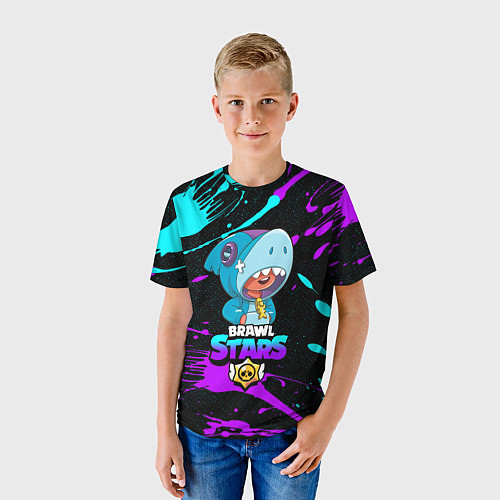 Детская футболка BRAWL STARS LEONS HARK / 3D-принт – фото 3