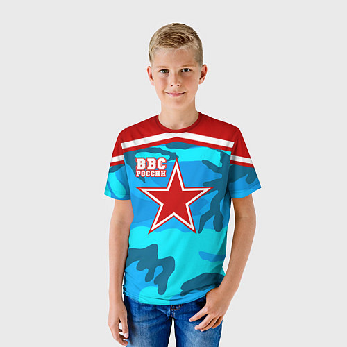 Детская футболка ВВС России / 3D-принт – фото 3