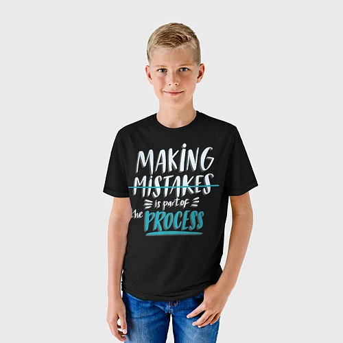 Детская футболка Ошибки - часть прогресса / 3D-принт – фото 3