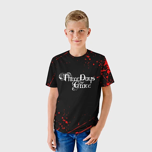 Детская футболка Three Days Grace / 3D-принт – фото 3