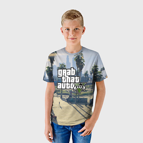 Детская футболка GRAND THEFT AUTO 5 / 3D-принт – фото 3