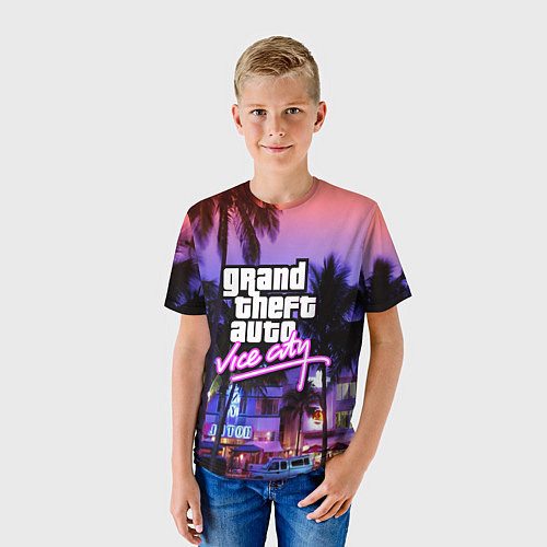 Детская футболка Grand Theft Auto Vice City / 3D-принт – фото 3