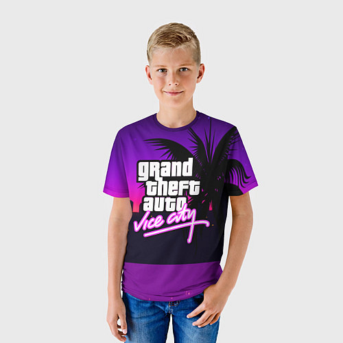 Детская футболка GTA:VICE CITY / 3D-принт – фото 3