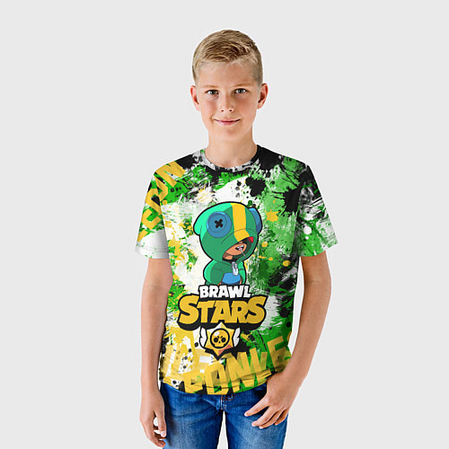 Детская футболка Brawl Stars Leon / 3D-принт – фото 3