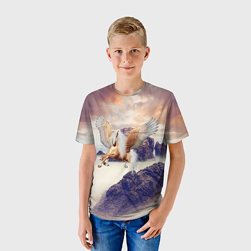 Детская футболка Sea Sunset Horse / 3D-принт – фото 3
