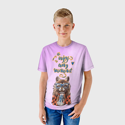 Детская футболка Енот / 3D-принт – фото 3