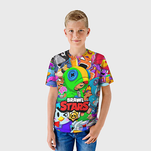 Детская футболка BRAWL STARS LEON / 3D-принт – фото 3