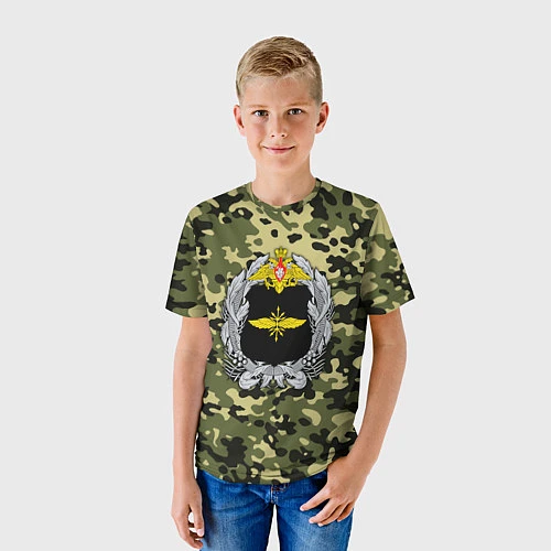 Детская футболка Войска связи / 3D-принт – фото 3