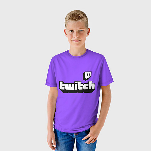 Детская футболка Twitch / 3D-принт – фото 3