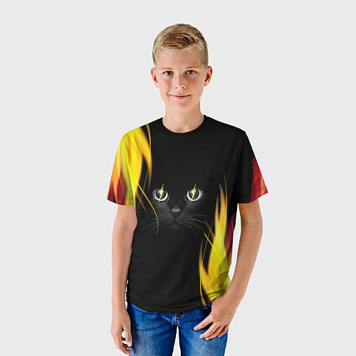 Детская футболка Грозовой кошак / 3D-принт – фото 3