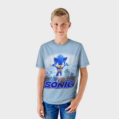 Детская футболка SONIC / 3D-принт – фото 3