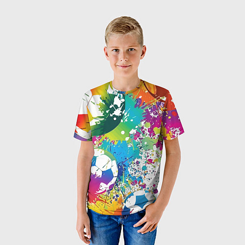 Детская футболка Football Paints / 3D-принт – фото 3