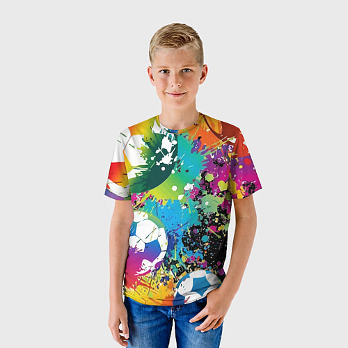 Детская футболка Football Paints / 3D-принт – фото 3