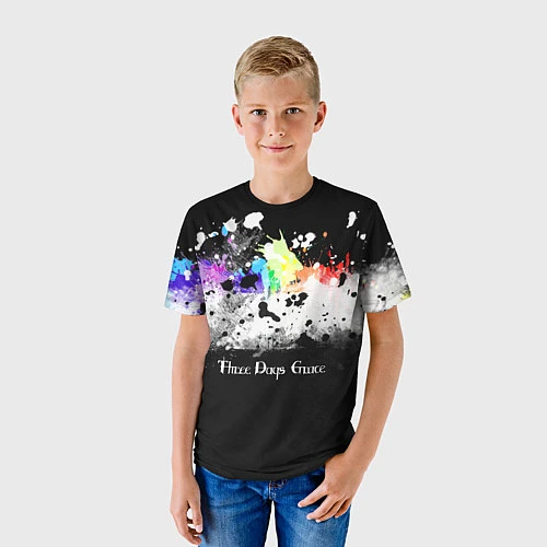 Детская футболка THREE DAYS GRACE / 3D-принт – фото 3