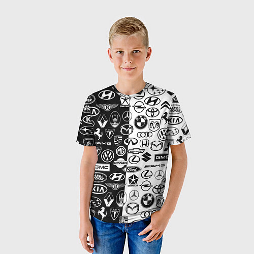 Детская футболка ЛОГОТИПЫ АВТО / 3D-принт – фото 3
